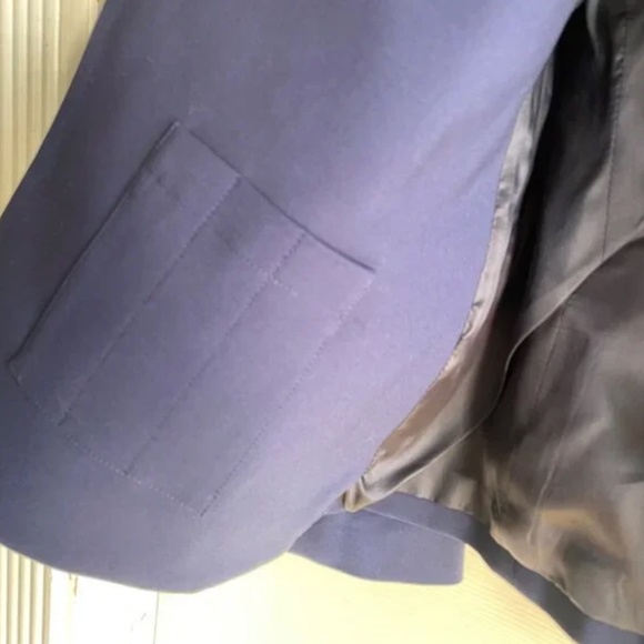 ARGENT Crossover Blazer Size 4 in Performance Cotton Navy - Picture 7 of 8